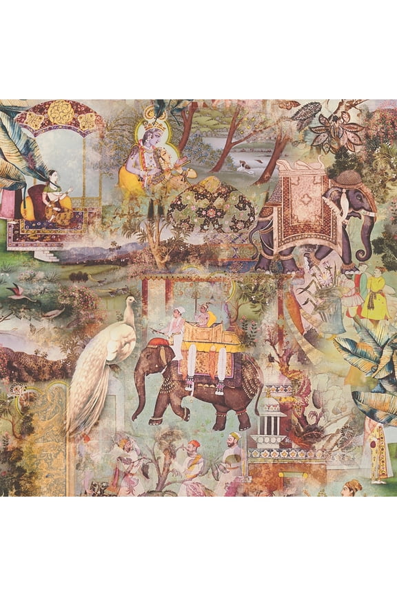 AS Creation Fenmore Olive Indian Safari Wallpaper