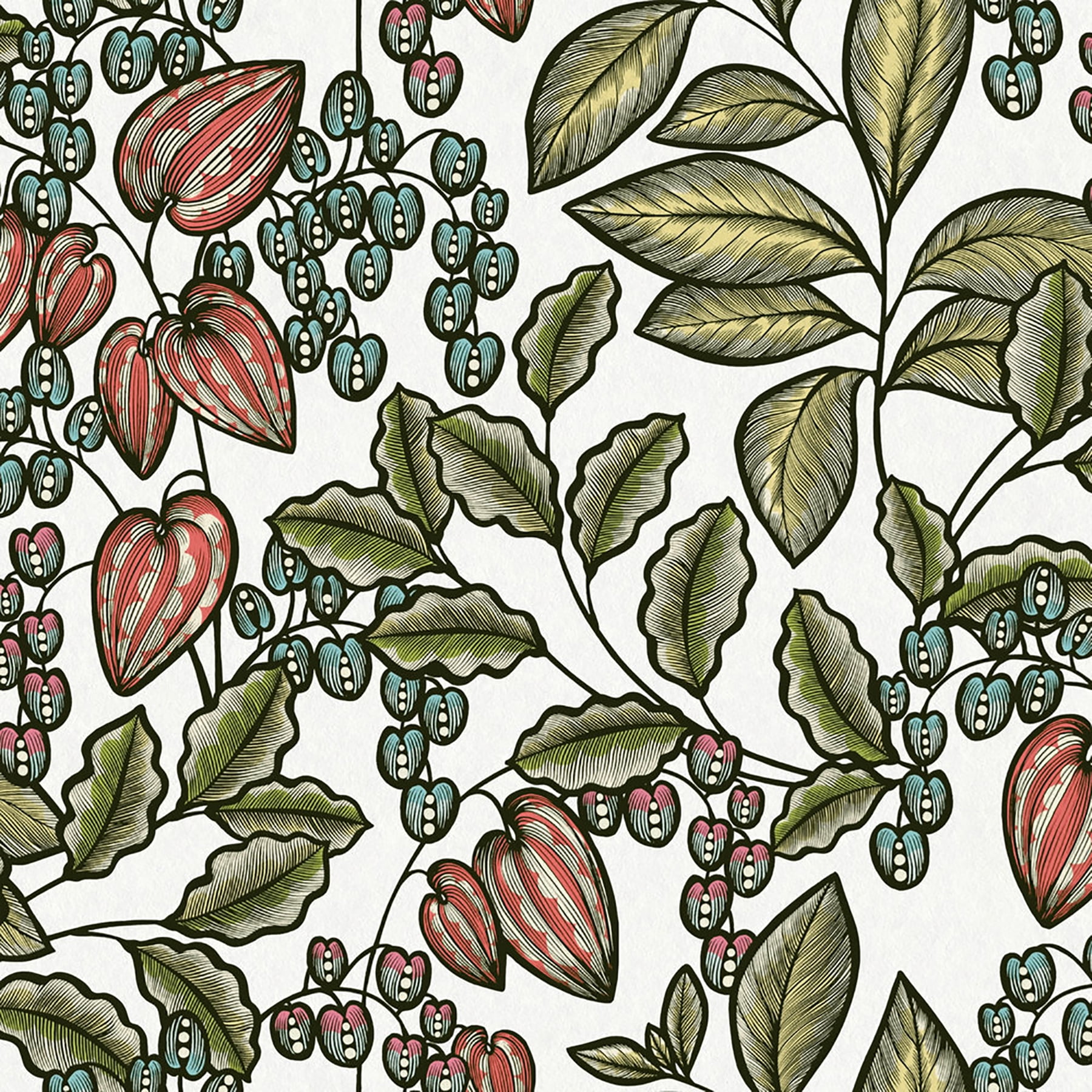 AS Creation Leif White Vine Trail Wallpaper