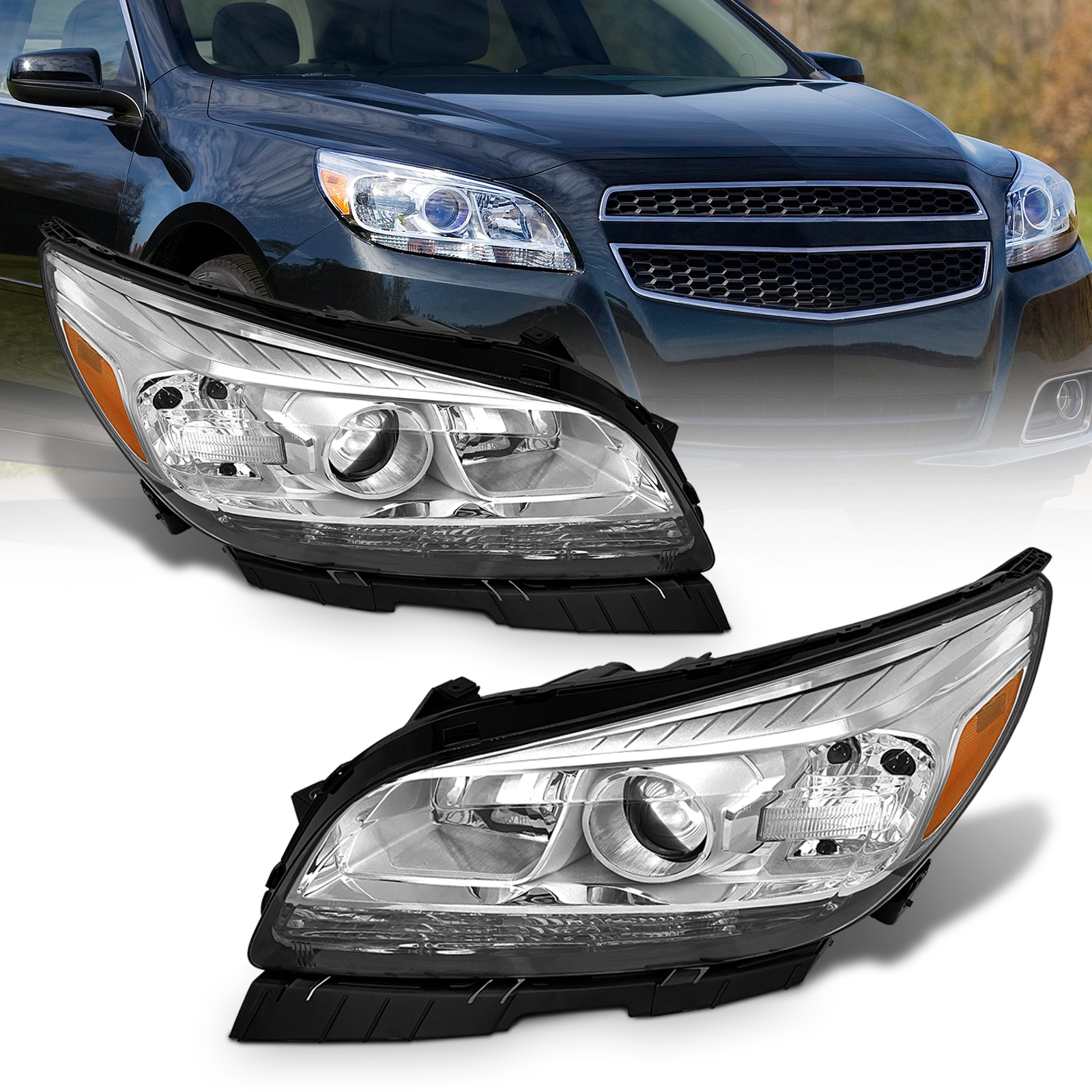 AS Headlight Assembly For 2013 2014 2015 LT/LTZ Chevy Malibu 2016 Malibu Limited Headlights