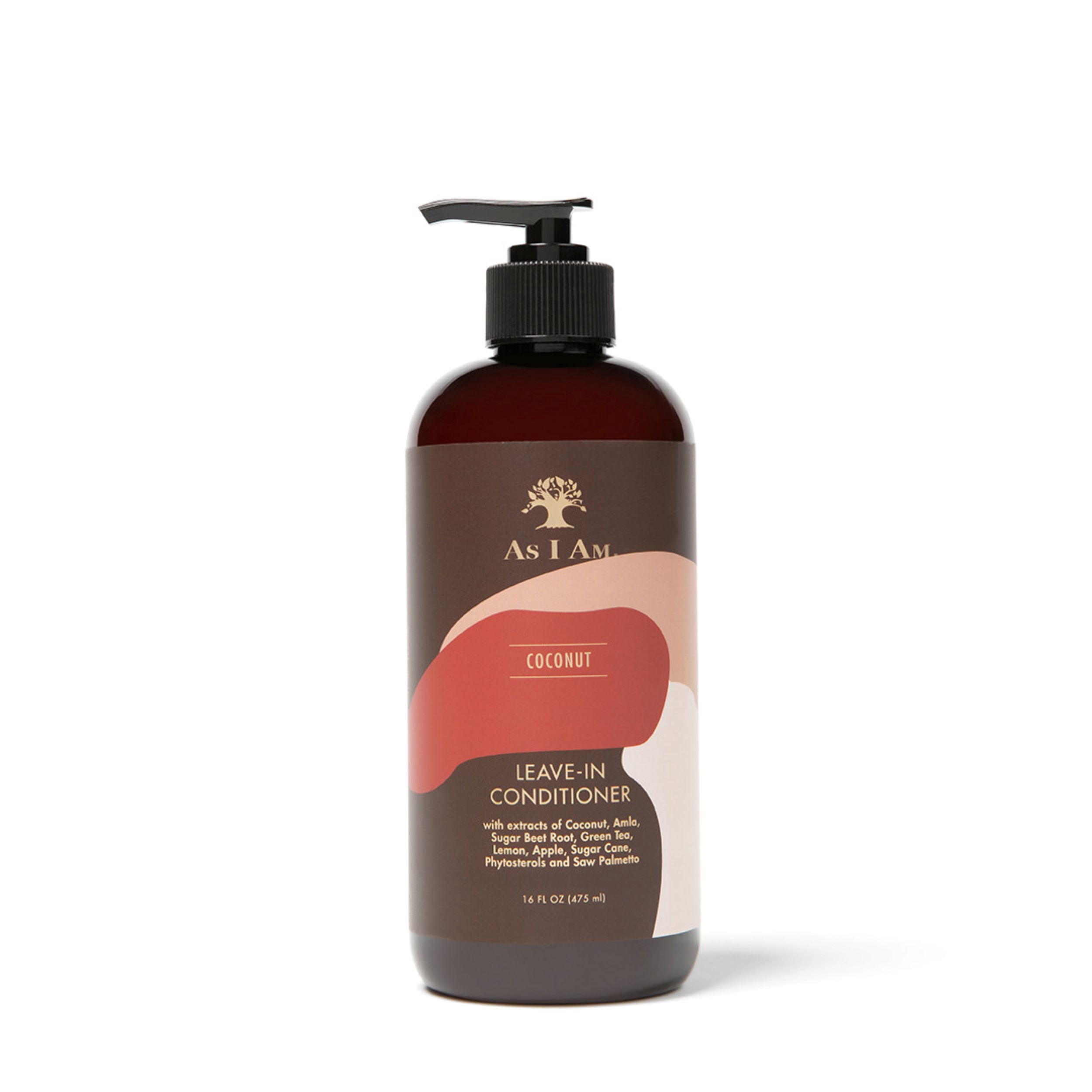 As I Am Coconut Leave In Conditioner for Dry Hair Hydration and Frizz Control Moisture Care 16 oz with Green Tea and Saw Palmetto