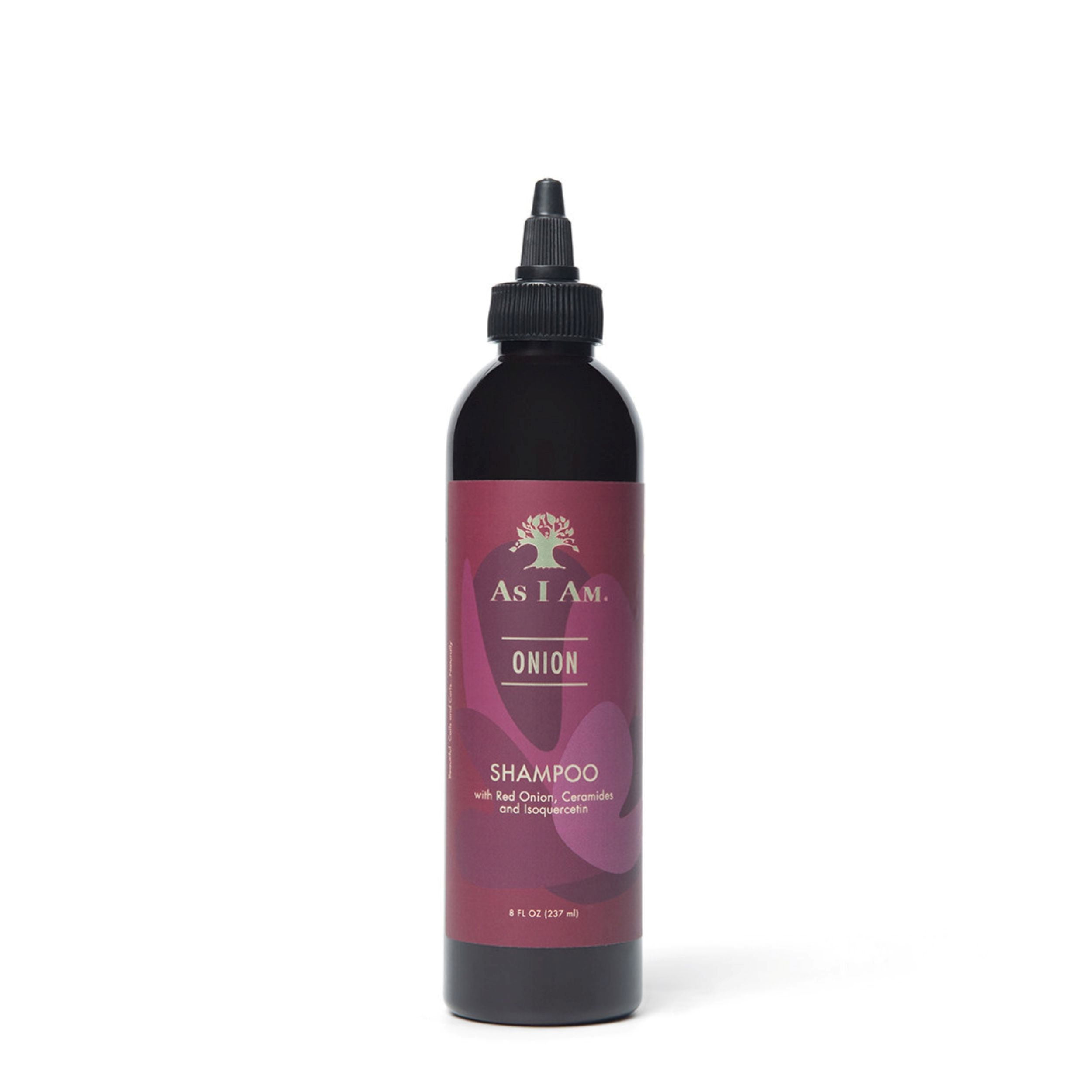 As I Am Onion Shampoo – Moisturizing & Strengthening for Breakage-Prone Hair – 8 fl oz (Red Onion, Ceramides & Isoquercetin)