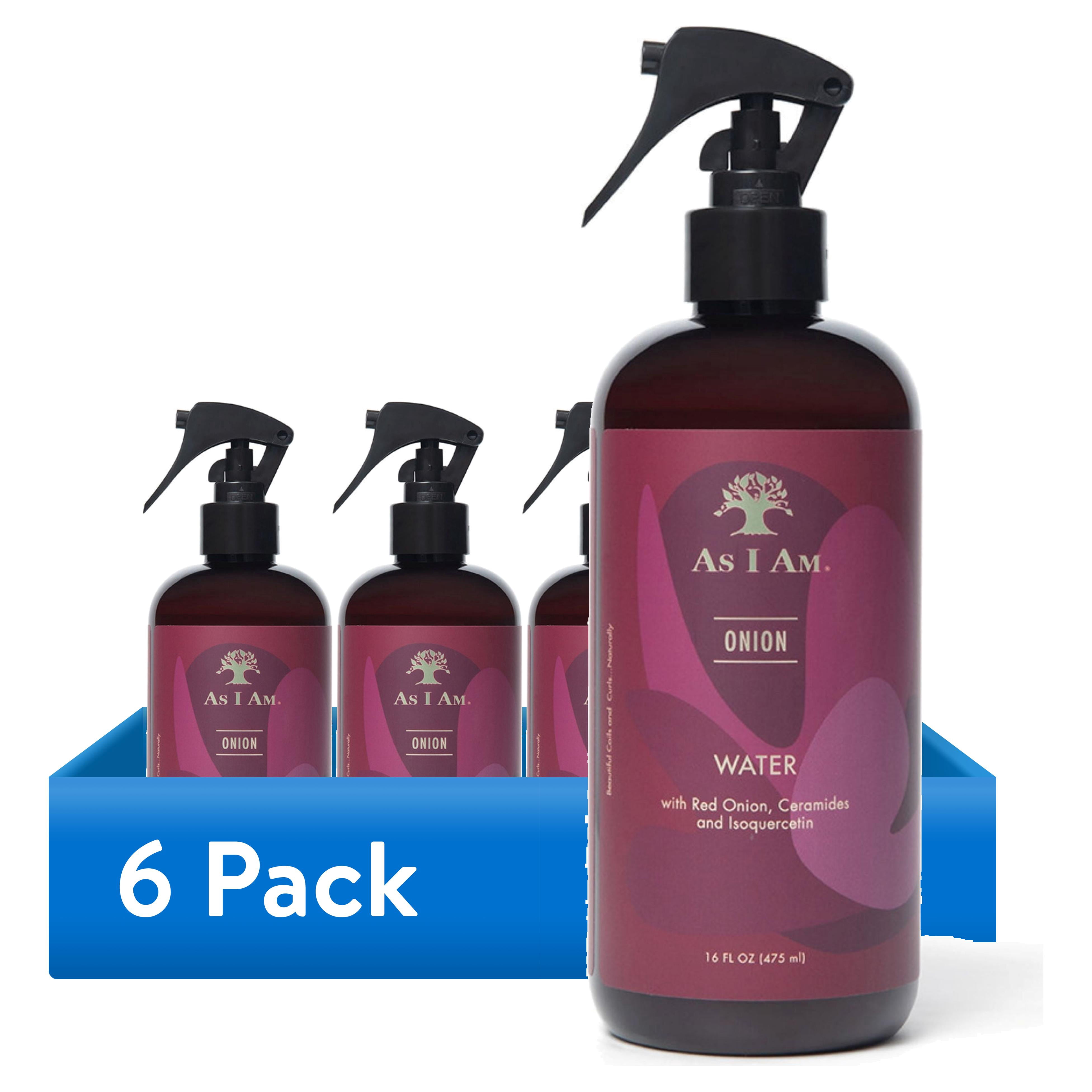 (6 pack) As I Am Onion Water for Weak and Breakage Prone Hair Moisture Support 16 fl oz Helps Support Healthy Hair Growth with Red Onion, Ceramides & Isoquercetin
