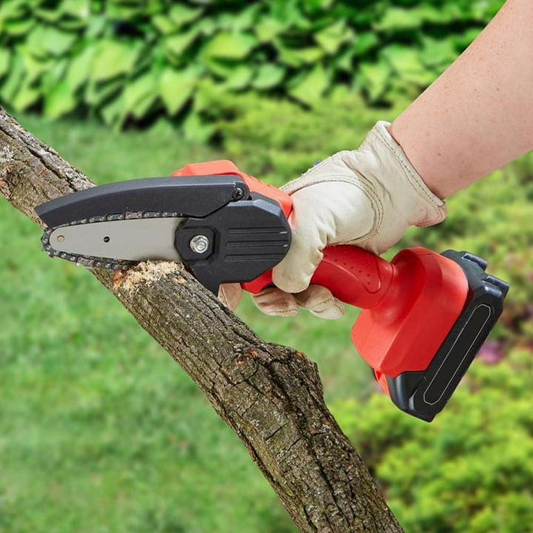 AS SEEN ON TV Mini Chainsaw 6 Inch Electric Chainsaw Cordless 2024 Upgraded Portable Handheld Small Chain saw for Wood Cutting Tree Trimming