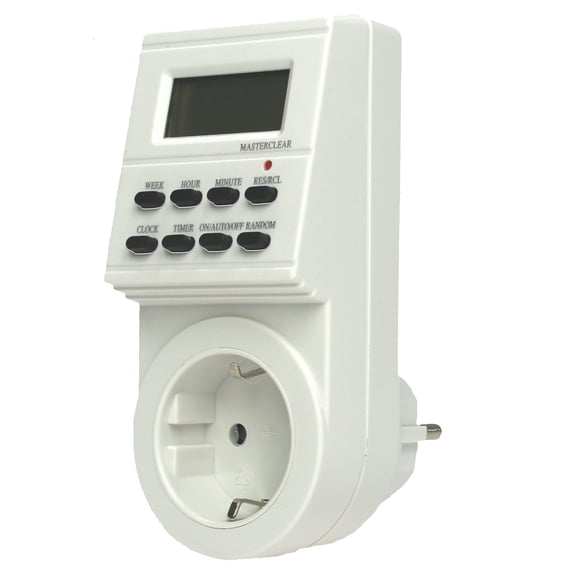 ASSchwabe Socket, Digital Timer Switch with Week Program and Random Function 24032