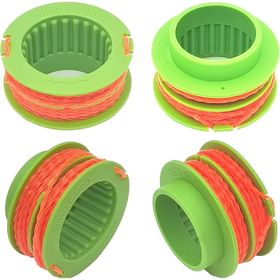 AS1300 Weed Eater String Trimmer Spool for EGO 15-Inch ST1500 ST1500-S,Weed Wacker String Trimmer Line 0.095" 15Ft,Pre-Wound Auto Feed Dual Twist Line,4 Pack