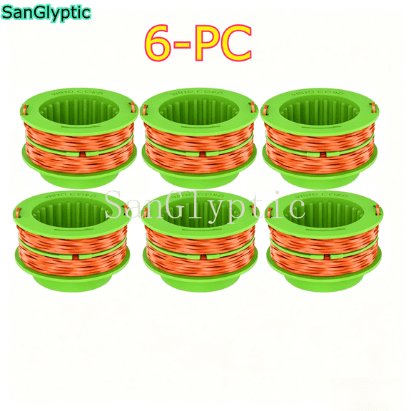 AS1300 Weed Eater String Trimmer Spool for EGO 15-Inch ST1500 ST1500-S,Weed Wacker String Trimmer Line 0.095" 15Ft,Pre-Wound Auto Feed Dual Twist Line,6 Pack