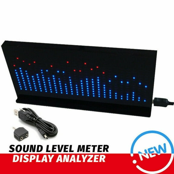 AS1424 LED Music Audio for SPECTRUM Analyzer with 24 Frequency Bands, USB Powered Sound Level Meter Display for Car and Home Monitoring