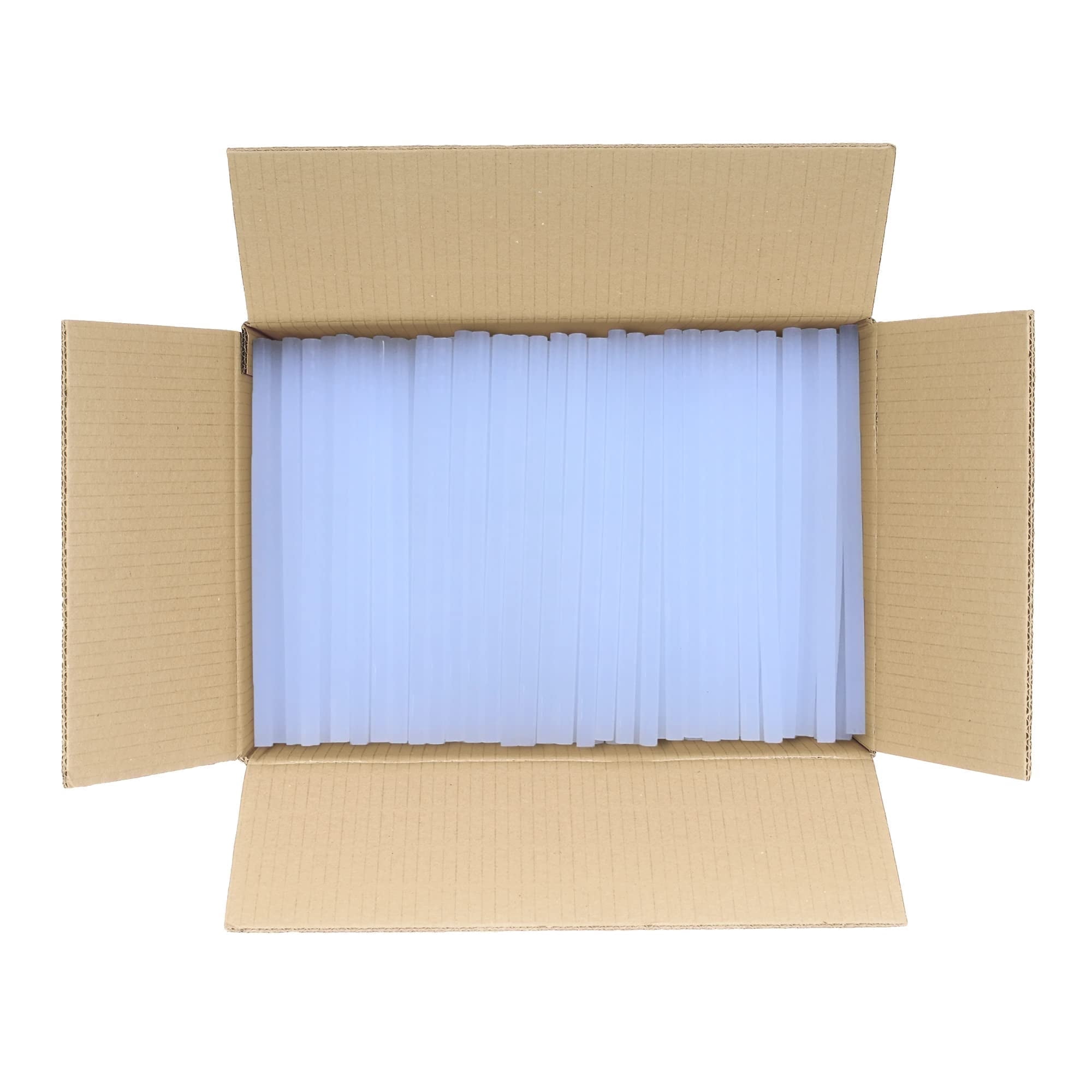 ASA 1/2" x 10" Clear Hot Melt Glue Sticks, for Plastic, Wood, Fabric,& Cartons, 25 lb Pack (Approx. 483 Sticks)