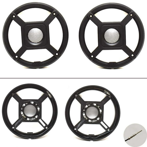 ASA Boat LED Speaker Grille RGMACX1SBXK60 | 6 1/2 Inch Black (Pair)