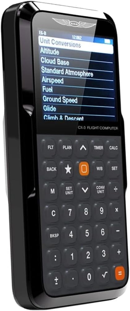 ASA CX-3 Flight Computer – Advanced Electronic E6B Aviation Calculator for Flight Planning & FAA Exams