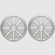 ASA Electronics Boat Speaker Grille RG65HGS | 6 1/2 Inch Silver Pair