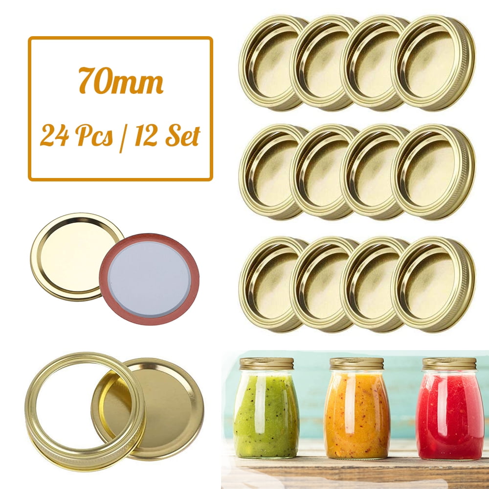 ASA Gold Canning Lids for Mason Jar, 2.76 inches Dia Regular Mouth