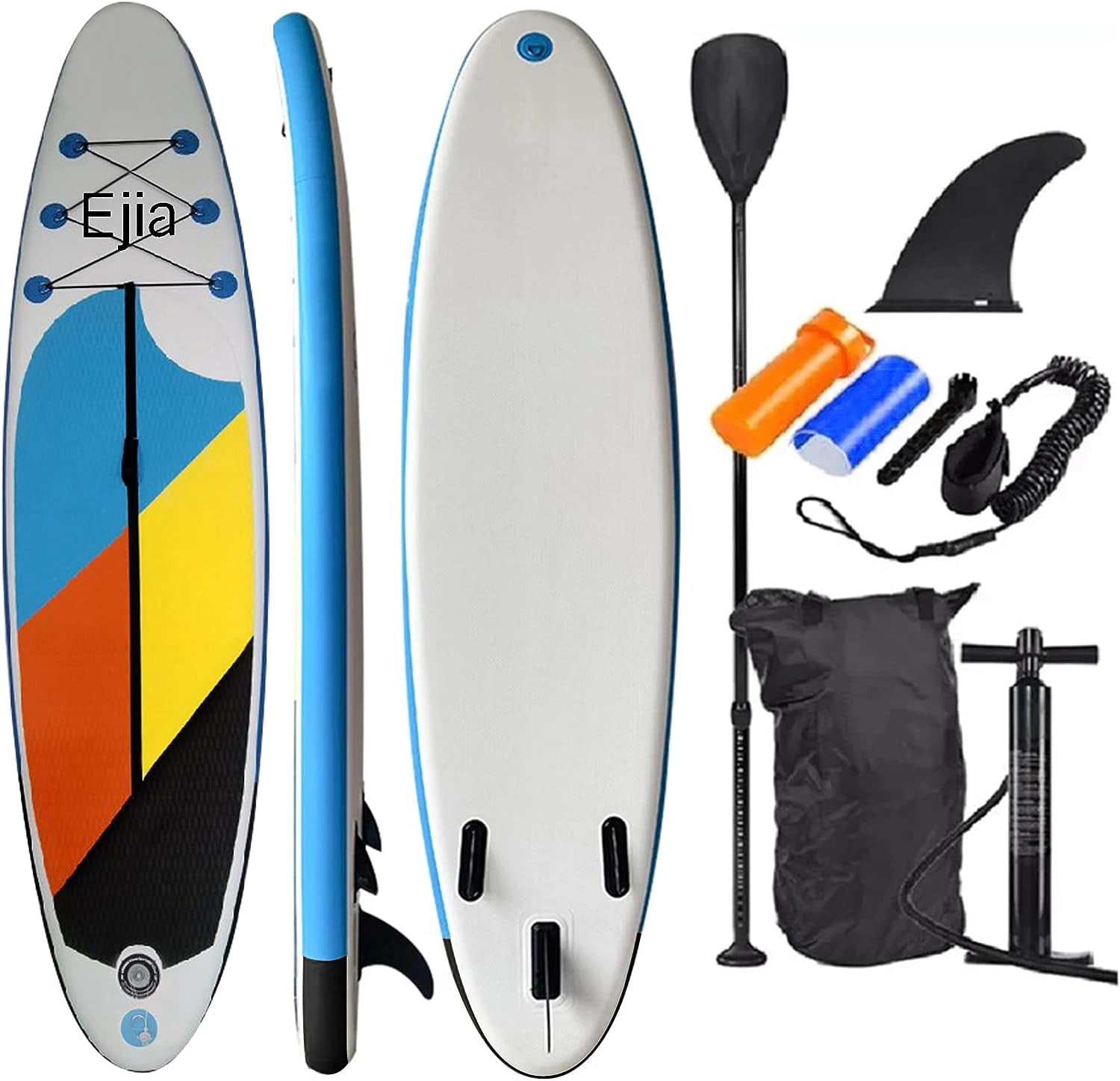 ASA TECHMED 10' Inflatable Stand Up Paddle Board SUP - Adjustable Paddle, Carrying Bag