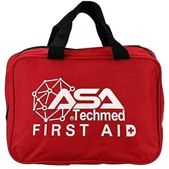 ASA TECHMED 2-in-1 First Aid Kit (120 Piece) + Bonus 32-Piece Mini First Aid Kit: Compact, Lightweight for Emergencies at Home, Outdoors, Car, Camping, Workplace, Hiking & Survival