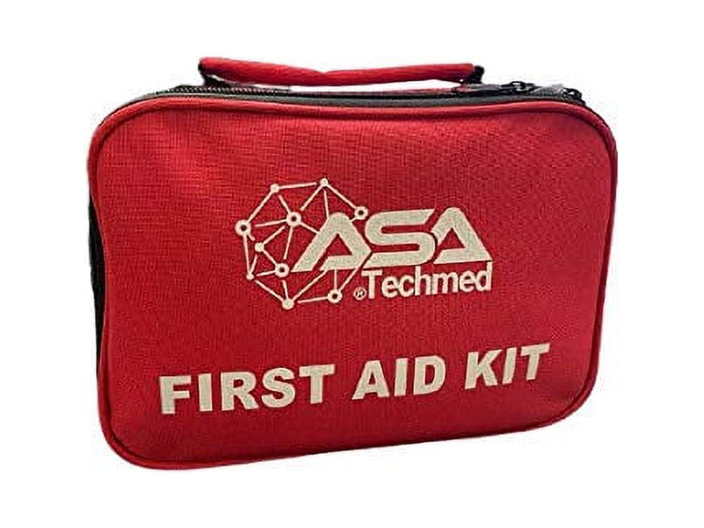ASA TECHMED 2-in-1 First Aid Kit (120 Piece) + Bonus 32-Piece Mini First Aid Kit: Compact, Lightweight for Emergencies at Home, Outdoors, Car, Camping, Workplace, Hiking & Survival
