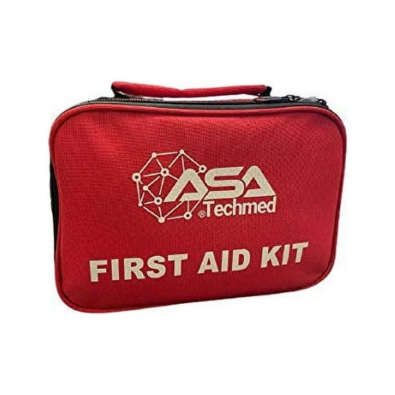ASA TECHMED 2-in-1 First Aid Kit (120 Piece) + Bonus 32-Piece Mini First Aid Kit: Compact, Lightweight for Emergencies at Home, Outdoors, Car, Camping, Workplace, Hiking & Survival