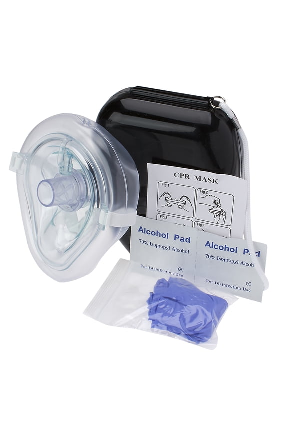 CPR Rescue Mask Kit - Adult/Child Pocket Resuscitator, 1 Pack