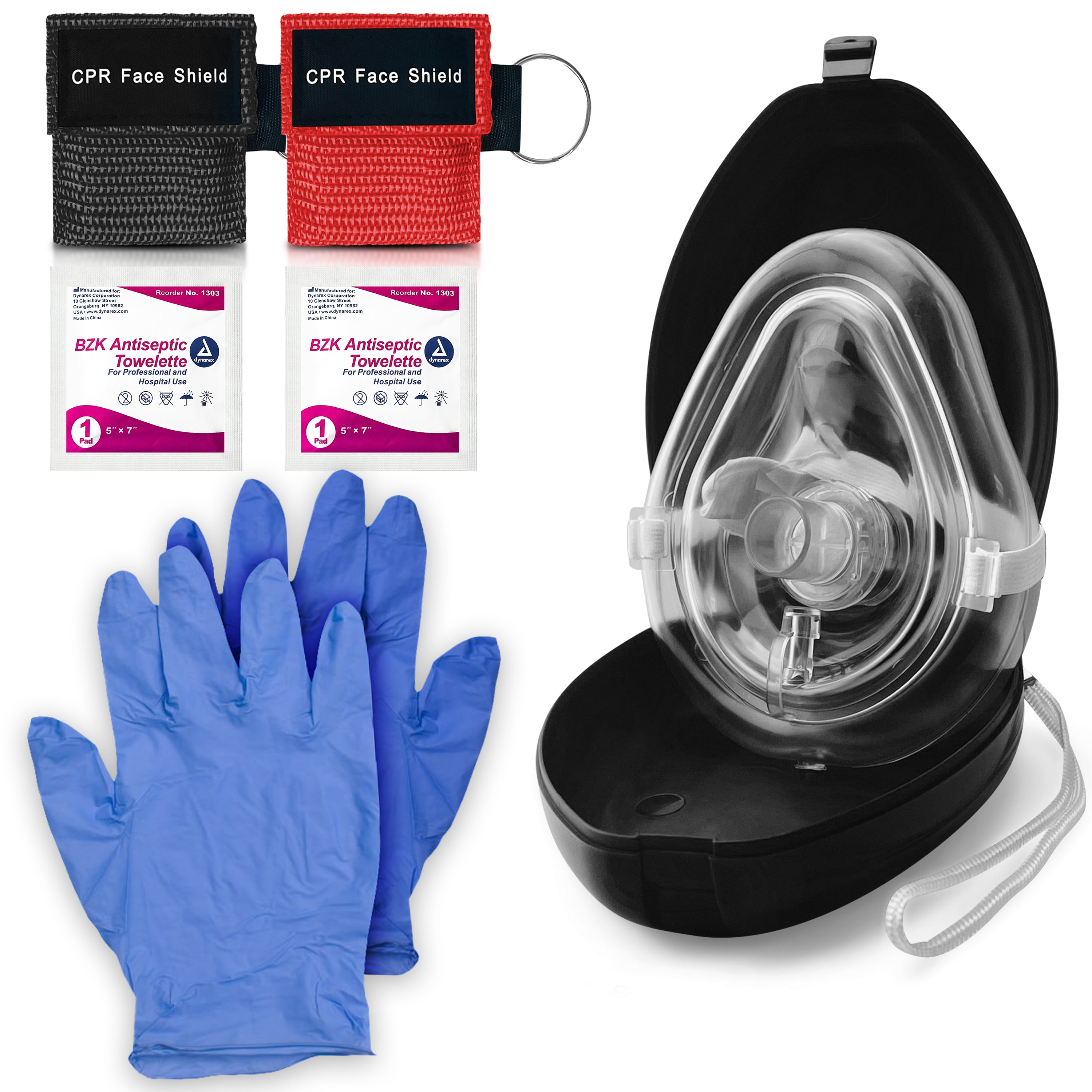 ASA TECHMED CPR Rescue Mask Kit - Adult/Child Pocket Resuscitator, 1 ...