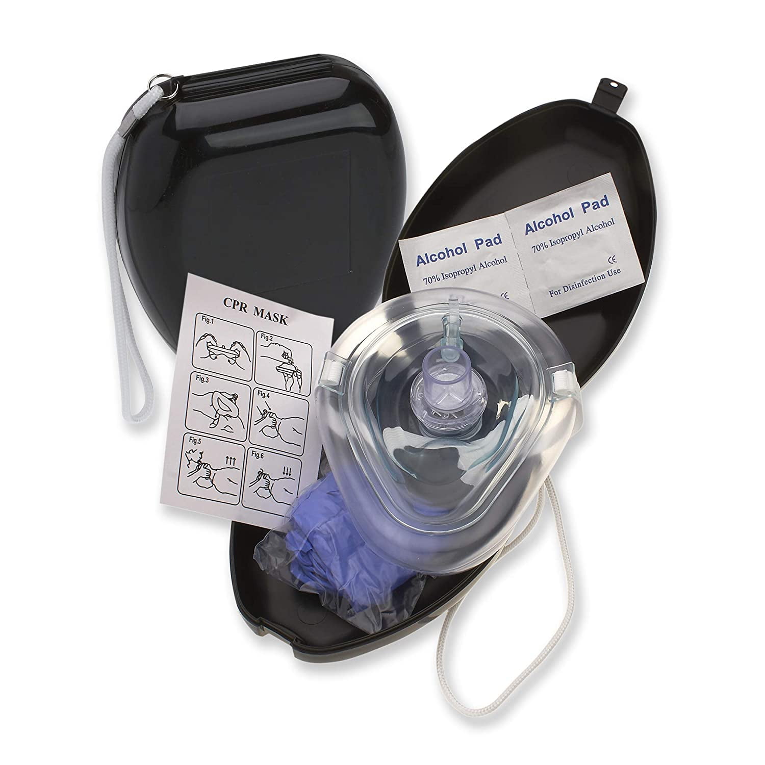 ASA TECHMED CPR Rescue Mask Kit Adult/Child Pocket Resuscitator, 2