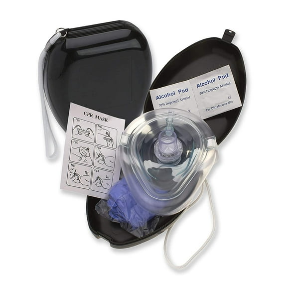 ASA TECHMED CPR Rescue Mask Kit - Adult/Child Pocket Resuscitator, 2 Pack