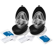ASA TECHMED CPR Rescue Mask Kit - Adult/Child Pocket Resuscitator, 2 Pack