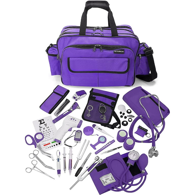 ASA TECHMED Durable Nurse Travel Bag with Nursing Supplies