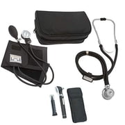 ASA TECHMED | Nurse Essentials Profesional Kit with Handheld Travel Case | 3 Part Kit Includes Adult Aneroid Sphygmomanometer Blood Pressure Monitor, Sprague Stethoscope, Diagnostic Otoscope
