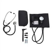 ASA TECHMED | Nurse Essentials Starter Kit with Handheld Travel Case | 3 Part Kit Includes Adult Aneroid Sphygmomanometer Blood Pressure Monitor, Stethoscope, Mini Diagnostic Otoscope (Black)
