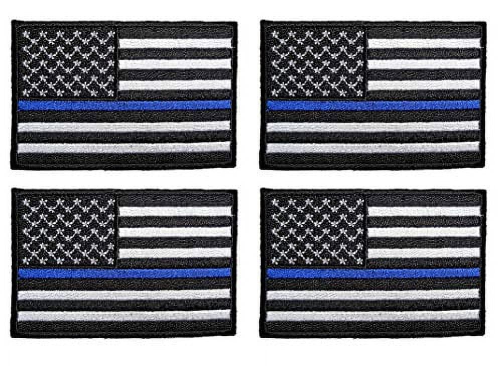 American Flag Sew-On Patch - Thin Blue Line USA