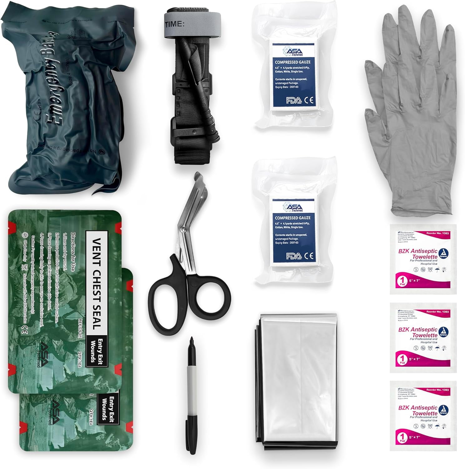Rescue Essentials Pocket Trauma Kit - SWATT Tourniquet & Z-Fold Dressing IFAK