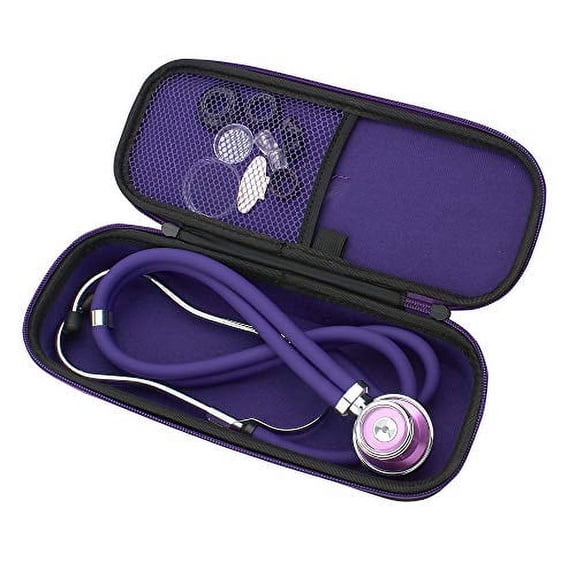 ASA Techmed Dual Head Sprague Stethoscope Stainless Steel with Free Case, Purple, Ideal Gift for Medical Students, Doctors, Nurses, EMT and Paramedics