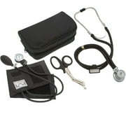 ASA Techmed Nurse Starter Kit - Stethoscope and Blood Pressure Cuff Set with EMT Shears (Black)