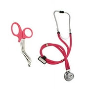 ASA Techmed Premium Stethoscopes Sprague Double Tube Adult and Pediatric Stethoscope + Free Matching EMT Shear -Ideal Gift for EMT, Nurse, Doctor, Medical Student, Paramedic and First Responders Magento
