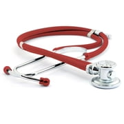 ASA Techmed Premium Stethoscopes Sprague Double Tube Adult and Pediatric Stethoscope - Ideal Gift for EMT, Nurse, Doctor, Medical Student, Paramedic and First Responders Includes Accessories RED