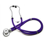 ASA Techmed Premium Stethoscopes Sprague Double Tube Adult and Pediatric Stethoscope - Ideal Gift for EMT, Nurse, Doctor, Medical Student, Paramedic and First Responders Includes Accessories Purple