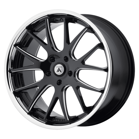 ASANTI BLACK ABL-3 CASTOR 20X8.5 5X115 15ET 74.1CB MATTE BLACK MILLED SS LIP WHEEL