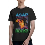 ASAP Rapper Rocky Mens Womens Hip Hop Rap Trap Rapper Streetwear Vintage Style T-Shirt Black
