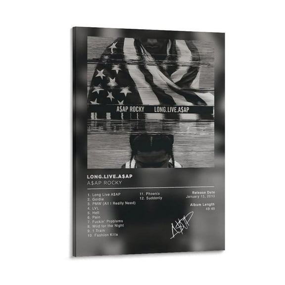 ASAP Rocky Long. Live ASAP Music Album Cover Canvas Poster Bedroom Decor Landscape Office Room Decor Gift