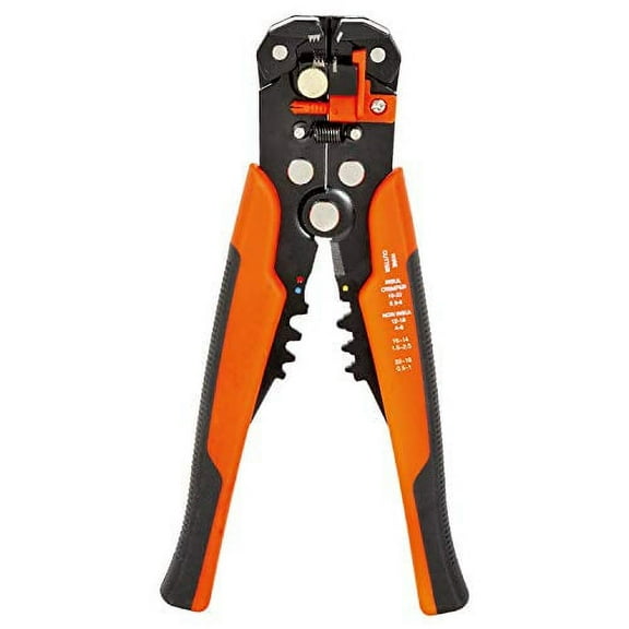 ASATechmed Self-Adjusting Automatic Wire Stripping Tool, Cutter & Crimper Tool Portable Heavy Duty Pliers Set for Easy One Hand High Precision Industrial & Professional Use Safety Insulation (Orange)