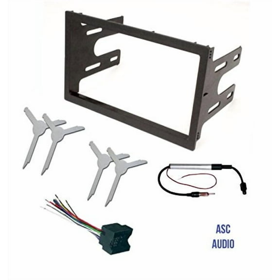 ASC Audio Car Stereo Dash Kit, Wire Harness, Antenna Adapter, and Radio Remove Tool for installing a Double Din Radio for select VW Volkswagen Vehicles - Compatible Vehicles Listed Below