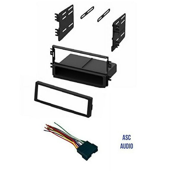 ASC Audio Car Stereo Radio Dash Kit and Wire Harness for installing a Single Din Radio for 2001 - 2004 Kia Optima, 2003 - 2005 Kia Rio, 2003 - 2005 Kia Sedona, 2003 Kia Spectra