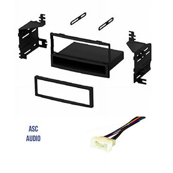 ASC Audio Car Stereo Radio Dash Kit and Wire Harness for installing a Single Din Radio for 2006 - 2008 Hyundai Accent, 2006 - 2008 Kia Rio, 2006 - 2008 Kia Rio 5, 2005 - 2008 Kia Sportage