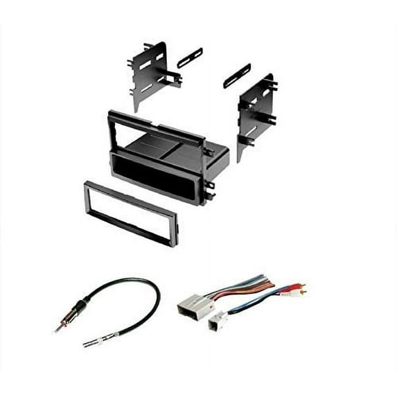 ASC Audio Car Stereo Radio Install Dash Kit, Wire Harness, and Antenna Adapter to Install a Single Din Radio for some Ford Lincoln Mercury Vehicles