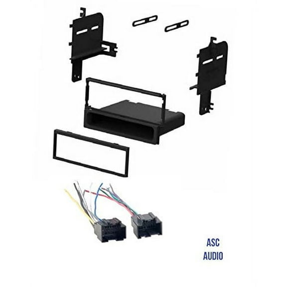ASC Audio Car Stereo Radio Install Dash Kit and Wire Harness for installing an Aftermarket Single Din Radio for 2007 2008 2009 Kia Sorento