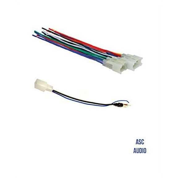 ASC Audio Car Stereo Radio Wire Harness and Antenna Adapter to Aftermarket Radio for some Subaru Toyota Scion Vehicles.- vehicles listed below