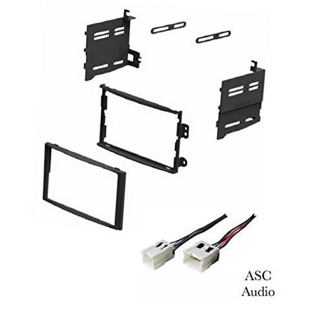 ASC Car Stereo Dash Install Kit and Wire Harness for Installing a Double Din Aftermarket Radio