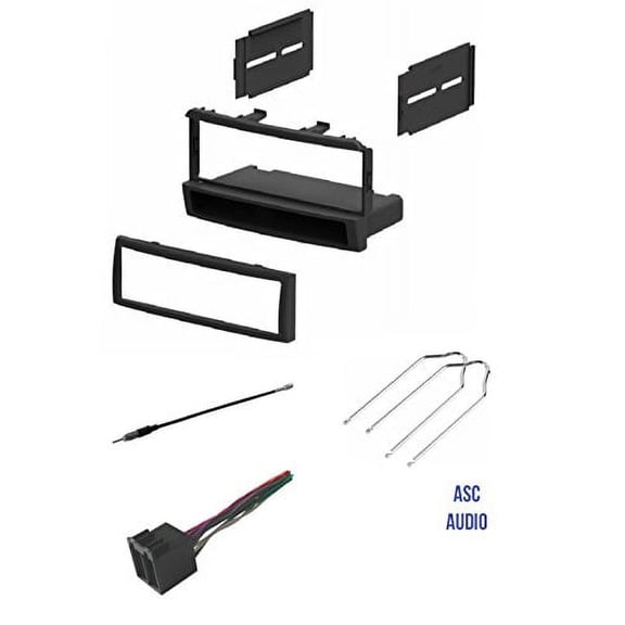 ASC Car Stereo Dash Kit, Wire Harness, Antenna Adapter, and Radio Tool for Installing a Single Din Radio for 2003 - 2004 Ford Focus with Factory Blaupunkt System