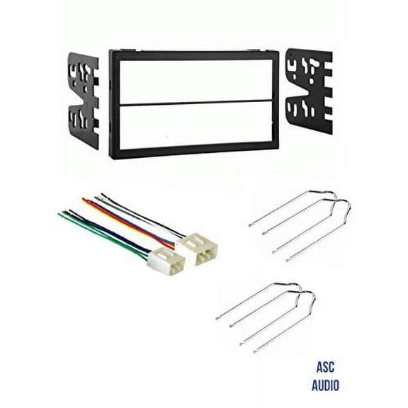 ASC Car Stereo Dash Kit, Wire Harness, and Radio Tool for Installing a Double Din Radio for Mazda: 1998-2001 Miata, 1995-2001 Millennia, 2001 Tribute, 1996-1999 MPV