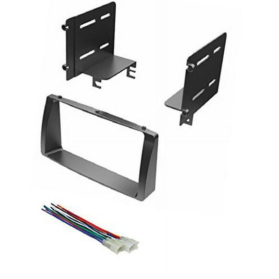 ASC Car Stereo Dash Kit and Wire Harness for Installing a Double Din Radio for 2003 2004 2005 2006 2007 2008 Toyota Corolla