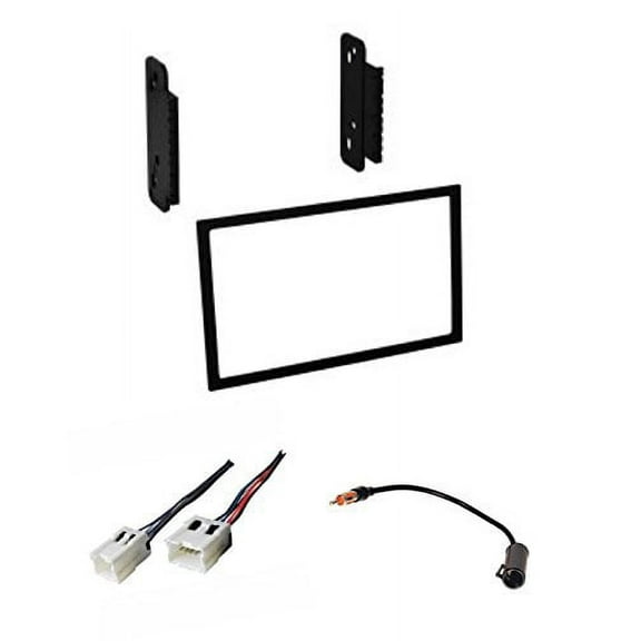 ASC Car Stereo Install Dash Kit, Wire Harness, and Antenna Adapter for installing a Double Din Radio for Nissan: 95-98 200SX, 98-01 Altima, 98-04 Frontier, 95-99 Maxima, 95-99 Sentra, 00-04 Xterra